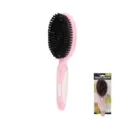 Pink pet grooming brush for dogs and cats double sided de-matting comb with non-slip handle - Single-Sided Bristle Brush / Pink