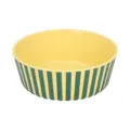Green yellow striped pet bowl anti slip dog feeding basin cute puppy food bowl for pets - Extra Large Striped Style / Yellow