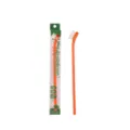 Pet toothbrush in orange, single-head small brush for oral care and teeth cleaning. - Single PVC Box Packaging / Orange Red