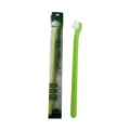 Green pet toothbrush with packaging box, mini single-head oral cleaning care tool. - Single PVC Box Packaging / Grass Green
