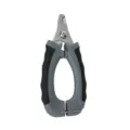 Professional pet nail clipper for dogs and cats with ergonomic non-slip grey and black handle. - Black and Gray