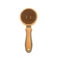 Pet slicker brush self-cleaning grooming comb for cats and dogs loose hair removal tool orange - Coarse Knit / Honey Orange