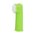 Brosse à dents de doigt en silicone pour animaux chat chien poils souples soins bucco-dentaires - Vert