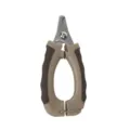 Professional pet nail clipper for cats and dogs with ergonomic handle and stainless steel blade. - Black Brown