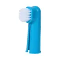 Pet finger toothbrush soft bristle for dog cat oral cleaning dental care tool blue - Blue Nylon Bristles