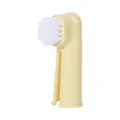 Brosse à dents de doigt en silicone pour animaux chat chien poils souples soin bucco-dentaire - Jaune