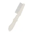 Pet grooming comb with wheat straw handle and fine metal teeth for cats and dogs. - 29-Tooth Single-Sided Combs