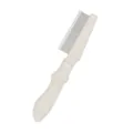 Wheat straw pet flea comb and grooming tool for cats and dogs, light beige variant. - 61-Tooth Dual-Length Pin Single-Sided Combs