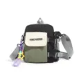 Sac bandoulière colorblock sac de téléphone pour randonnée et les trajets en détail. - Sans Pendentif / Noir