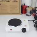 800W electric heating stove detail view, portable mini hot plate for coffee tea and wax melting. - 800W EU Plug / White