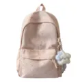 Süßer rosa Rucksack mit Sternenmuster für Mädchen, leicht und geräumig für die Schule. - Groß (Ohne Anhänger) / Rosa