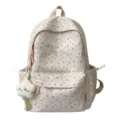 Details des süßen japanischen Blumenrucksacks für Mädchen, großer rosa Schulranzen. - Groß (Ohne Anhänger) / Rosa