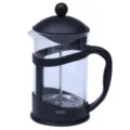 Zwarte French press koffiezetapparaat met glazen behuizing en roestvrijstalen filter. - Stijl B 350ML ronde deksel