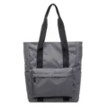 Borsa shopper semplice di grande capacita per donna elegante borsa grigia dettagli - Grigio