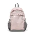 Zaino per studenti di grande capacità trasparente a pois carino alla moda e spazioso - Rosa