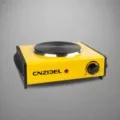 Piastra riscaldante elettrica compatta 1000W bruciatore singolo portatile per cucina tè. - Giallo / Spina europea a 2 poli