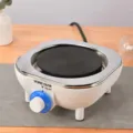 Elektrische kookplaat mini fornuis meertraps verwarmingskoker voor thee en koffie nu. - Kookplaat Kachel 3-Pins Stekker / Wit