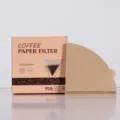Filtre à café conique en papier de pulpe de bois V60 boîte de 100pcs pour infusion - Filtres à café V02 naturels (Lot de 100)