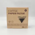 Filtre a cafe en papier, pulpe de bois non blanchie en V pour filtre manuelle 1-2 tasses - Filtres à café V01 naturels (Lot de 100)