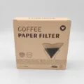 Boîte de filtre à café V60, pulpe de bois naturelle, 100pcs filtres à café goutte à goutte 1-2 tasses. - Filtres à café V01 blancs (Lot de 100)