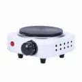 Plaque chauffante électrique portable un feu blanche comptoir cuisine cuisinière 500w - Prise US 110V / Blanc