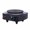 Plaque chauffante électrique portable à un brûleur 500W mini réchaud pour cuisine café noir - Prise US 110V / Noir