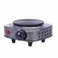 Plaque chauffante électrique grise 500W réchaud portable café thé appareil cuisine - Prise US 110V / Argent Floral