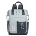 Japanese style minimalist color block large capacity backpack mommy diaper bag for travel use. - Blue