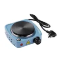 Compact 500W electric hot plate mini stove for tea coffee adjustable temperature home use. - Fresh Blue