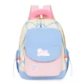Kids colorblock cute backpack for school students, sweet style daily casual rucksack. - Blue