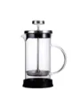 Franse pers koffiezetapparaat met hittebestendig glas en roestvrijstalen zuigerfilter. - 350ml / Stijl B / Volglas Handvat