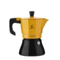 Geel-Zwarte Klassieke Rvs Moka Pot Espresso Maker Koffiezetapparaat Voor Thuis - 150ML / Tweekleurig geel en zwart