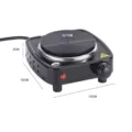 Mini 500W Electric Hot Plate Portable Coffee Tea Heater Cooking Stove Base 10.7cm - Black / EU Plug 220V