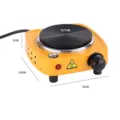 Mini electric hot plate 500W portable coffee stove food warmer compact heating cooker - Orange