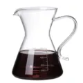 Clear glass coffee server pot 500ml pour over coffee maker with scale lines heat resistant - 500ml Mug with S-Shaped Handle