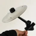 Car crash cymbal air vent car percussive decoration with mount bracket and adjustable knob. - Silver