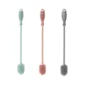 Set spazzola per biberon in silicone, pulitore per tazze a manico lungo 3 pezzi - Set di Tre Colori