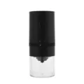 Compact black electric coffee bean grinder with USB charging and adjustable coarseness settings. - Electric Coffee Grinder in Black