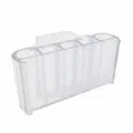 Clear plastic aquarium plant holder hydroponic container edge mount bracket for fish tank - Short Hook Style