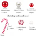 Christmas vase filler pearls and candy canes set, colorful floating beads for table decoration. - Style 1 With Water Beads / Red