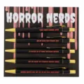 Horror Nerds themed retractable ballpoint pen set with funny horror movie quotes - Horror Nerds
