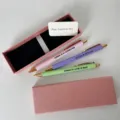 3 pcs metal ballpoint pens gift set with glitter finish and elegant pink box for graduation - Funny Nurse Pens