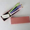 3-piece metal ballpoint pen gift set with inspirational quotes, pink box and glitter finish. - New Beginnings
