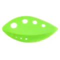 Green leaf shaped herb stripper tool with multiple holes for quick vegetable and kale processing. - Plastic Style