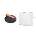 Cast iron burger press with beech wood handle, heavy duty meat press for grill and steak. - Round Meat Press (White Box)