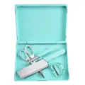 Outdoor multi-functional folding cutting board knife set plastic kitchen tool portable - Blue 5-Piece Set