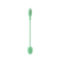 Spazzola per biberon in silicone verde con manico lungo e foro per pulizia tazze. - Verde