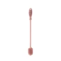 Spazzola per biberon in silicone rosa con manico lungo e setole flessibili per pulizia. - Rosa