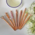 Rose gold ballpoint pen set of 8, stylish diamond and glitter cute pens for office school gift. - Rose Gold