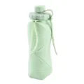 Borraccia pieghevole in silicone verde chiaro per sport all'aperto, design portatile e compatto. - 600ml / Verde